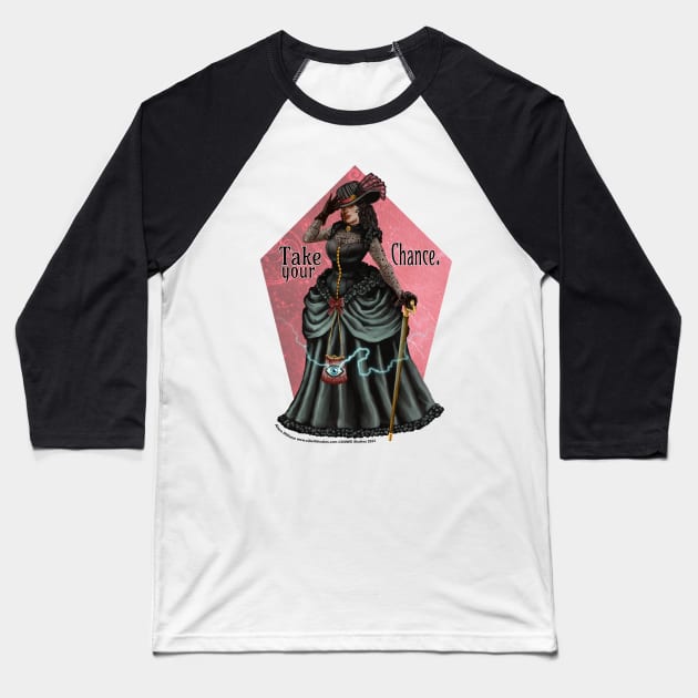 Madame Fatale Baseball T-Shirt by SillWill Studios